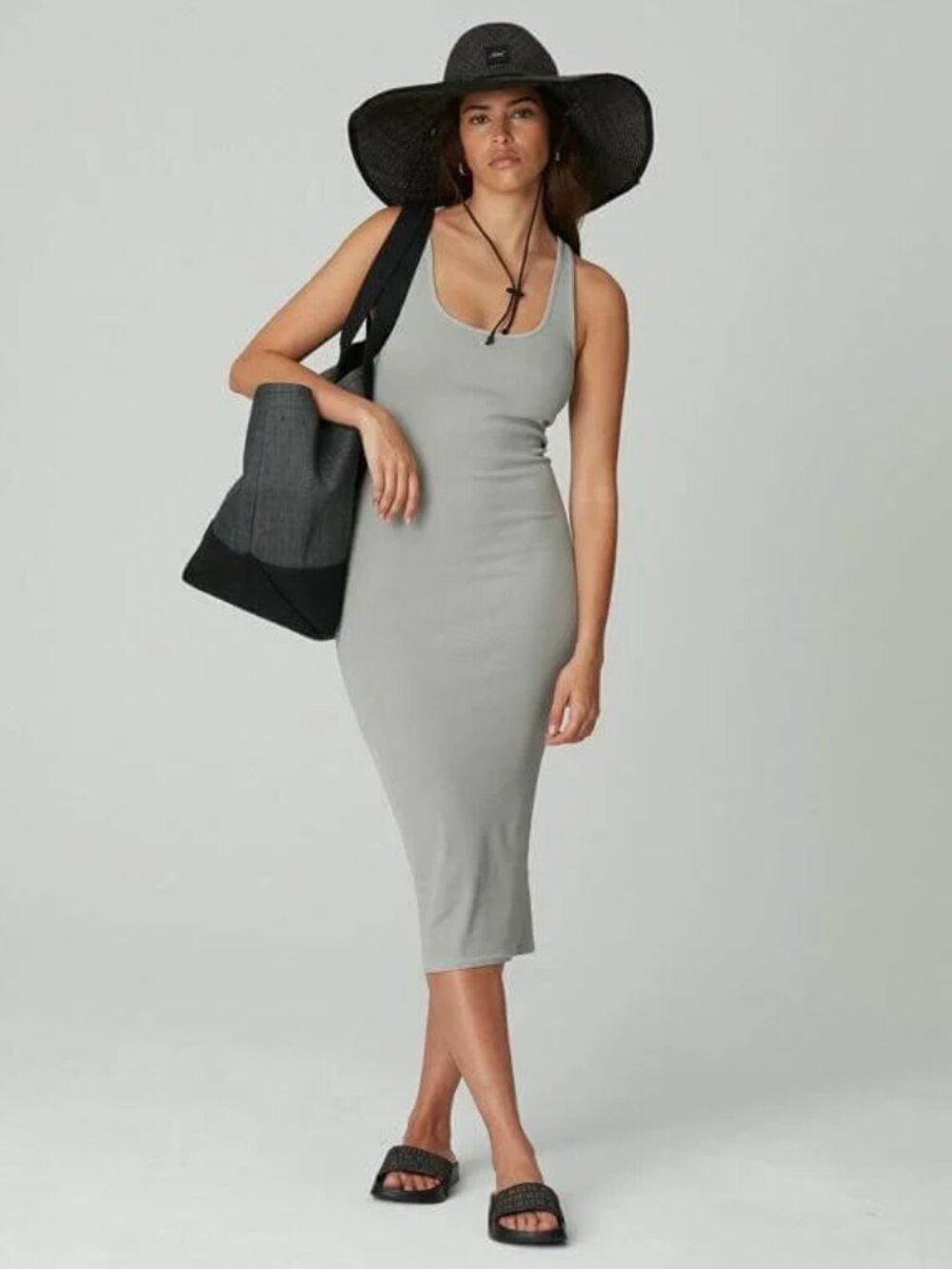 Kith Women's Anthea Black Midi Dress Size M *New Without Tags*